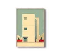 Wall Art Canvas Prints Canvas Painting Minimalist Architecture Neutral Colors Poster Modern Building Abstract Wall Art For Home Decoration Decor(B,30x40cm)
