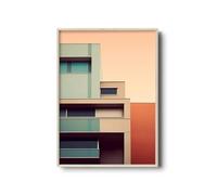 Wall Art Canvas Prints Canvas Painting Minimalist Architecture Neutral Colors Poster Modern Building Abstract Wall Art For Home Decoration Decor(A,40x60cm)