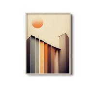 Wall Art Canvas Prints Canvas Painting Minimalist Architecture Neutral Colors Poster Modern Building Abstract Wall Art For Home Decoration Decor(D,50x70cm)