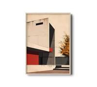 Wall Art Canvas Prints Canvas Painting Minimalist Architecture Neutral Colors Poster Modern Building Abstract Wall Art For Home Decoration Decor(F,40X50cm)