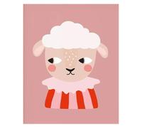 Wall Art Canvas Prints Cartoon Cat Fox Dog Horse Bunny Red Polka Dots Illustration Poster No Frame Animal Canvas Painting Print Home Decor(G,40x60cm)