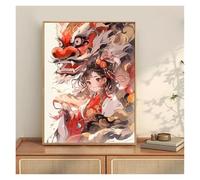 Wall Art Canvas Prints Chinese Style Lion Dance Art Painting Living Room Mural Poster Wall Decor For Home Decoration For AsianInspired Interio(E,30x40cm)