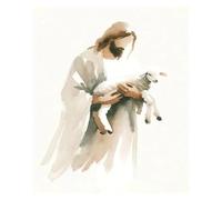 Wall Art Canvas Prints Christian Bible Verse Shepherd Faith Sketch Jesus Posters Prints Canvas Painting Living Room Bedroom Home Wall Art Decor(H,50x70cm)