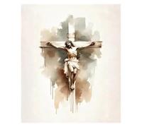 Wall Art Canvas Prints Christian Bible Verse Shepherd Faith Sketch Jesus Posters Prints Canvas Painting Living Room Bedroom Home Wall Art Decor(J,50x70cm)