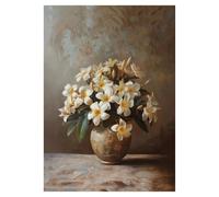 Wall Art Canvas Prints Country Flowers Vase Plants Fruit Vintage Still Life Art Posters Prints Canvas Painting Wall Art Picture Living Room Home Decor(K,50x70cm)