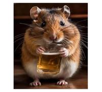Wall Art Canvas Prints Cute Animals And Beer Posters Funny Cat Dog Lion Prints Wall Art Canvas Painting For Living Room Home Decor(E,40x60cm)