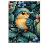 Wall Art Canvas Prints Cute Baby Animals In Leaves Posters Prints Vibrant Baby Owl Hedgehog Frog Nature Canvas Painting Wall Picture Home Bedroom Decor(C,20x30cm)