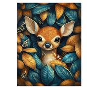 Wall Art Canvas Prints Cute Baby Animals In Leaves Posters Prints Vibrant Baby Owl Hedgehog Frog Nature Canvas Painting Wall Picture Home Bedroom Decor(F,30x40cm)