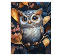 Wall Art Canvas Prints Cute Baby Animals In Leaves Posters Prints Vibrant Baby Owl Hedgehog Frog Nature Canvas Painting Wall Picture Home Bedroom Decor(M,20x30cm)
