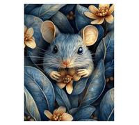 Wall Art Canvas Prints Cute Baby Animals In Leaves Posters Prints Vibrant Baby Owl Hedgehog Frog Nature Canvas Painting Wall Picture Home Bedroom Decor(P,20x30cm)