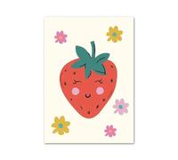 Wall Art Canvas Prints Cute Leopard Cherry Lemon Strawberry Cloud Sun Flower Cartoon Wall Art Minimalist Print Canvas Painting Posters For Home Decor(G,30x40cm)