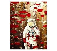 Wall Art Canvas Prints Dreams Flowers Spaceman Poster Space Garden Floral Astronaut Prints Canvas Painting Wall Art Pictures For Home Living Room Deco(H,30x40cm)