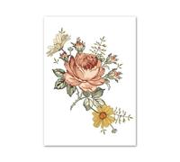 Wall Art Canvas Prints Flowers Bear Squirrel Hedgehog Elephant Shapes Nordic Posters And Prints Wall Art Canvas Painting Wall Pictures Kids Room Decor(H,40x60cm)