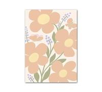 Wall Art Canvas Prints Flowers Coral Butterfly Shapes Abstract Print Posters Modern Wall Art Canvas Painting For Living Room Home Decor(G,30x40cm)