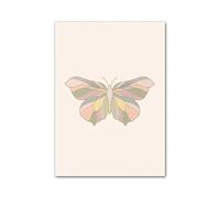 Wall Art Canvas Prints Flowers Coral Butterfly Shapes Abstract Print Posters Modern Wall Art Canvas Painting For Living Room Home Decor(E,40x60cm)