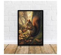 Wall Art Canvas Prints Forest Animal Mushroom Fantasy Art Elf Fairy Tale Vintage Poster No Frame Canvas Paintings Wall Art Pictures Home Decor(L,60X90cm)