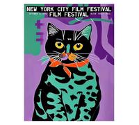 Wall Art Canvas Prints Funny Cats French Jazz And Wine Posters Reading Hobbies Cartoon Prints Canvas Painting Wall Art Pictures Home Living Room Decor(N,50x70cm)