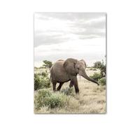 Wall Art Canvas Prints Green African Savannah Wild Animal Modern Wall Art Print Canvas Painting Posters For Living Room Home Decor(G,30x40cm)