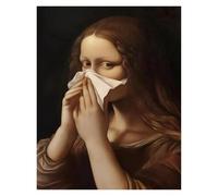 Wall Art Canvas Prints Mona Lisa David Funny Bathroom Poster Toilet Humor Canvas Painting Wall Art Prints For Living Room Home Decor(B,40x50cm)