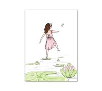 Wall Art Canvas Prints Nature Flower Lily Horse Tennis Tree Read Book Wall Art Posters Minimalist Print Canvas Painting For Living Room Home Decor(D,40x60cm)