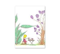 Wall Art Canvas Prints Nature Flower Lily Horse Tennis Tree Read Book Wall Art Posters Minimalist Print Canvas Painting For Living Room Home Decor(C,40X50cm)