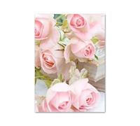 Wall Art Canvas Prints Pink Cherry Blossom Peony Orchid Flower Wall Art Posters Minimalist Print Canvas Painting For Living Room Modern Home Decor(J,40X50cm)