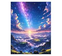 Wall Art Canvas Prints Romantic Fluffy Clouds Sky Posters Prints Minimalist Fantasy Peaceful Sunny Canvas Painting Wall Art Pictures Home Bedroom Decor(O,50x70cm)