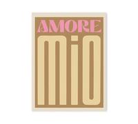 Wall Art Canvas Prints Simple Alphabet Poster AMORE MIO Color Print Canvas Painting For Corridor Living Room Home Wall Art Decoration(B,30x40cm)