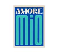 Wall Art Canvas Prints Simple Alphabet Poster AMORE MIO Color Print Canvas Painting For Corridor Living Room Home Wall Art Decoration(D,40x50cm)