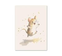 Wall Art Canvas Prints Smile Lion Sloth Rabbit Tiger Elephant Fox Dog Wall Art Canvas Posters Cute Animals Prints Nursery Home(G,40X50cm)