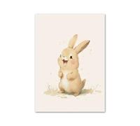 Wall Art Canvas Prints Smile Lion Sloth Rabbit Tiger Elephant Fox Dog Wall Art Canvas Posters Cute Animals Prints Nursery Home(C,40x60cm)