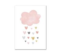 Wall Art Canvas Prints Swan Ballet Girl Crown Boho Posters Sun Rainbow Heart Nursery Prints Canvas Wall Art For Kids Room Decor(B,40x60cm)