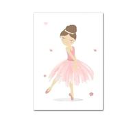 Wall Art Canvas Prints Swan Ballet Girl Crown Boho Posters Sun Rainbow Heart Nursery Prints Canvas Wall Art For Kids Room Decor(D,40x60cm)