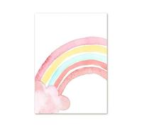Wall Art Canvas Prints Swan Butterfly Rainbow Cloud Flower Prints Posters No Frame Wall Art Print Canvas Painting Pictures Kids Room Decor(D,30x40cm)