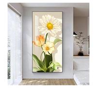Wall Art Canvas Prints Vintage Flowers Canvas Prints Painting Nordic Wall Art Chic White Yellow Flower Sunflower Posters Decor Living Room Decoration(B,30x60cm)