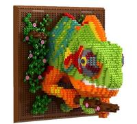 Wall Art Chameleon Mini Building Blocks Set, 2000+PCS Wildlife Animal Micro Bricks Kit, A Wall Decor Set for Adults Who Love Creative Hobbies, Toys Gifts for Teens Adult