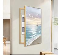 Wall Art Circuit Breaker Electrical Panels Box Cover,Decorative Fuse Box Covers, Hide Distribution Covers Decoration Creative Hanging Picture For Home,Office Art Picture(Gold-R,60 * 120cm)