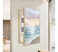 Wall Art Circuit Breaker Electrical Panels Box Cover,Decorative Fuse Box Covers, Hide Distribution Covers Decoration Creative Hanging Picture For Home,Office Art Picture(Gold-R,40 * 60cm)