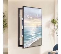 Wall Art Circuit Breaker Electrical Panels Box Cover,Decorative Fuse Box Covers, Hide Distribution Covers Decoration Creative Hanging Picture For Home,Office Art Picture(Black-R,80 * 120cm)