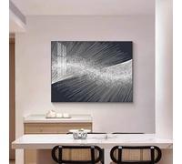 Wall Art Circuit Breaker Panels Cover, Aluminum Alloy Frame, Simple Install, Dustproof and Easy to Clean, for Living Room Home Offices, Various Styles Available(Black 3,45 * 35cm/17 * 13in)