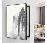 Wall Art Circuit Breaker Panels Cover, Simple Install, Sleek Black Frame Design, Suitable for Living Room The Bedroom The Office, Various Styles Available(Black 2,30 * 40cm/11 * 15in)