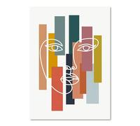 Wall Art Colored Pattern Decor Waterproof Wood Framed Canvas Wall Art For Living Room, Bedroom, Home Decoration 15X20Cm