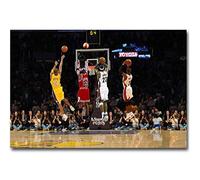 Wall Art Decor Canvas Print - MVP of Basketball Game Poster Kobe Bryant, Lebron James & Michael Jordan Pictures - for Basketball Fan Memorabilia Gifts - Frameless,45×60cm