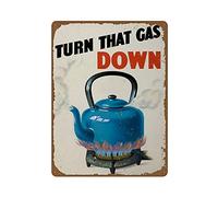 Wall Art Decor Turn That Gas Vintage Classic British Ww2 Propaganda Decor Poster Vintage Wall Sign For Pub, Cafe, Kitchen, 20X30cm