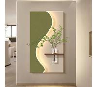 Wall Art Decor with LED Lights, Modern 3D Hanging Lamp for Living Room, Entrance, Hallway - 40x80cm