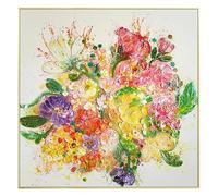 Wall Art Decoration Hand Painted Abstract Colorful Flowers Artwork Easter Floral Frameless Oil Paintings On Canvas for Living Room Bedroom Home Decorations 100X100Cm