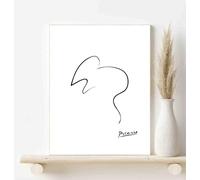 Wall Art Decoration Picasso Drawn Lines Drawing Canvas Posters Unframed Size 20 x 30CM / 7.87 x 11.8 inch (Picasso Line Drawing Mouse Poster)