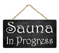 Wall Art Decorations Wooden Hanging Sign For Living Room - Sauna In Progress Session Do Not Disturb Spa Salon - Family Wall Decorations Kitchen Bathroom Home Office Wall Hanging Decor 5x10Inches
