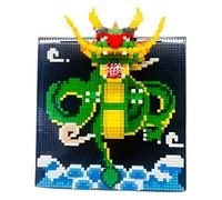 Wall Art Dragon Mini Building Blocks Set, 2000+PCS Wildlife Animal Micro Bricks Kit, A Wall Decor Set for Adults Who Love Creative Hobbies, Toys Gifts for Teens Adult