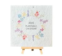 Wall Art Flowers Calendar 2025 With Easel, Plantable Seed Calendar 2025, Cute Desk Calendar 2025 Planner, Table Centre Piece Decoration, Paper Calendar 2025 Tear Off For Offices Bedroom Living Room